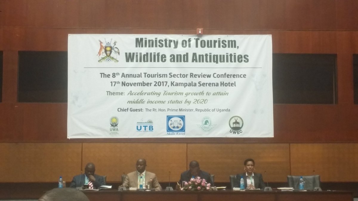EDXTravel's tweet photo. The 8th @MTWAUganda Annual Tourism Sector Review Conference @kampalaserena #VictoriaHall takes off under the theme; Accelerating tourism growth to attain middle income status by 2020 ⏩ #TourUganda 🐘🦓🇺🇬 #TakeOffForSuccess https://t.co/lbsfj9DfVt