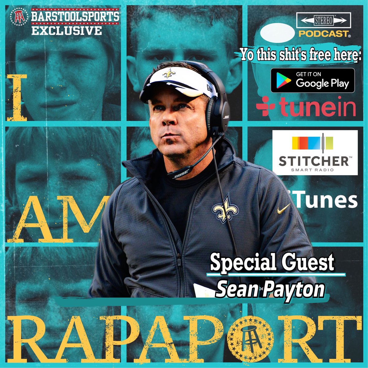 iamrapaport's tweet image. Head Coach @SeanPayton was fantastic in his first ever podcast on @iamrapaport with @MichaelRapaport. A can’t miss listen for any Football, Saints fan,  Father or Son. Listen free here: itunes.apple.com/us/podcast/i-a…
