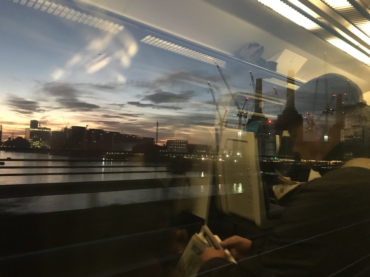 SMHopkins's tweet photo. Dawn in a train by battersea. On my way to @NICEcomms for another #commoninfections meeting https://t.co/ByeSBSm61I