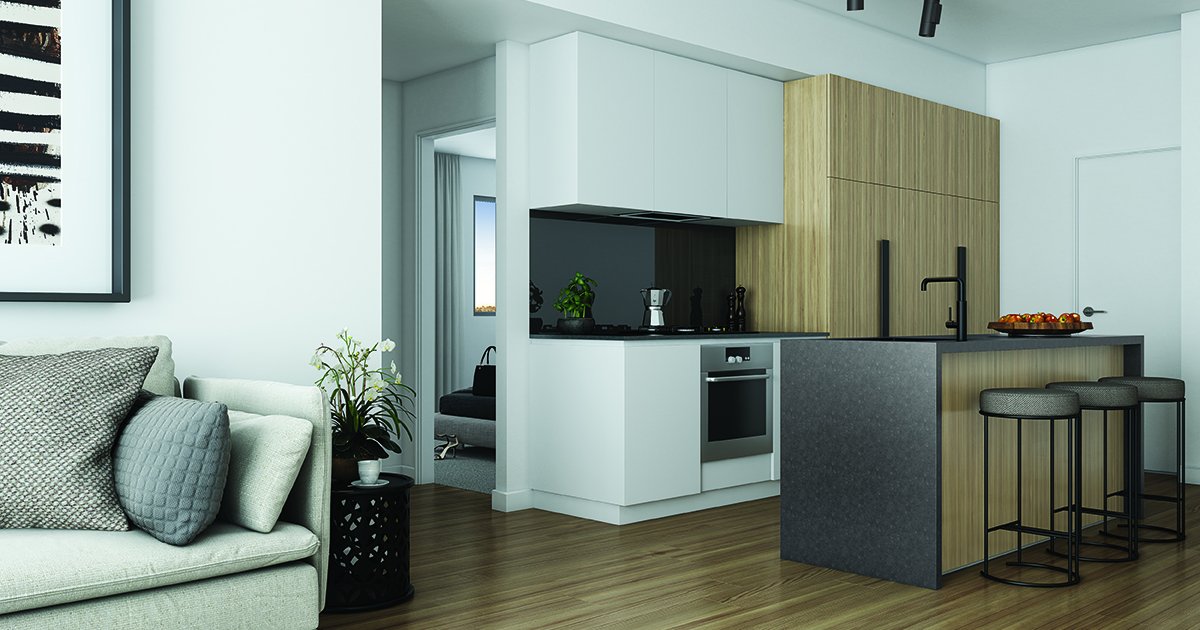 Quality kitchens with a contemporary finish are a staple of the Laureate apartments at Parc Vue. parcvue.com.au #parcvue #futureestate