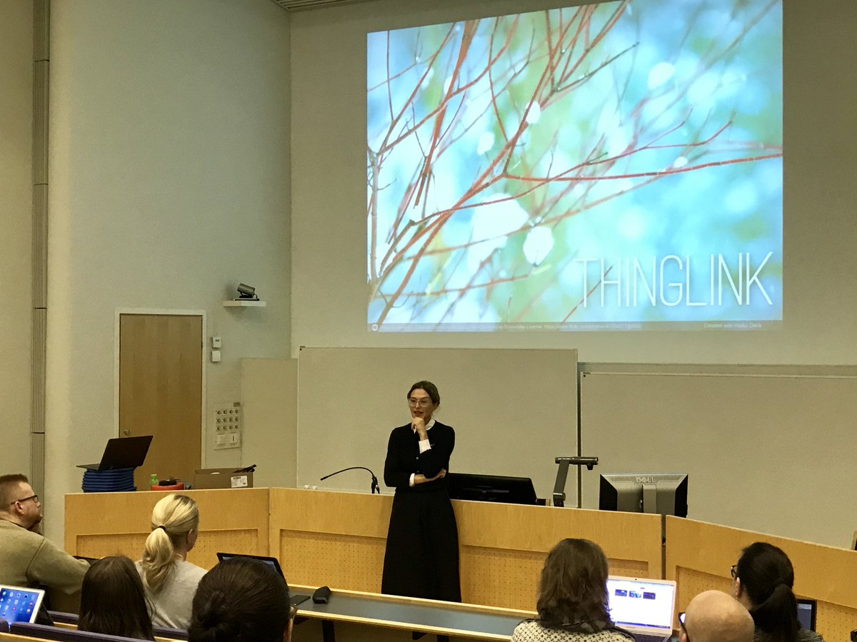 jarsjo's tweet photo. Hienoa kuunnella Ulla Engeströmiä ja ThingLinkin tarinaa. Lähtöisin Suomesta ja nyt menestynyt maailmalla. Soveltuu erinomaisesti opetukseen ja oppilaiden omaan tekemiseen. #ipedailo @ThingLink_EDU @ullamaaria https://t.co/bqAhRJ4GVT