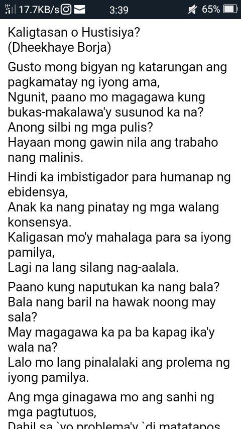 JeromeNaticsTGS's tweet photo. #TGSPagtatago
Poem for Joseph "Kaligtasan o Hustisya" late upload #TGSLason https://t.co/1FG9dKJ2hQ