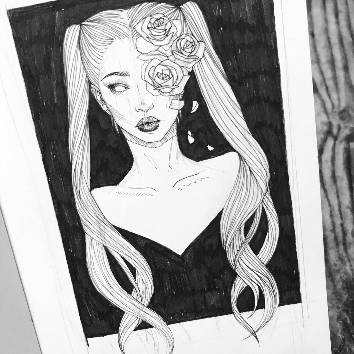 KLVegas's tweet photo. #inktober highlights. The plus side of being sick for so long. I have time for these. https://t.co/uHIKvgKo7D