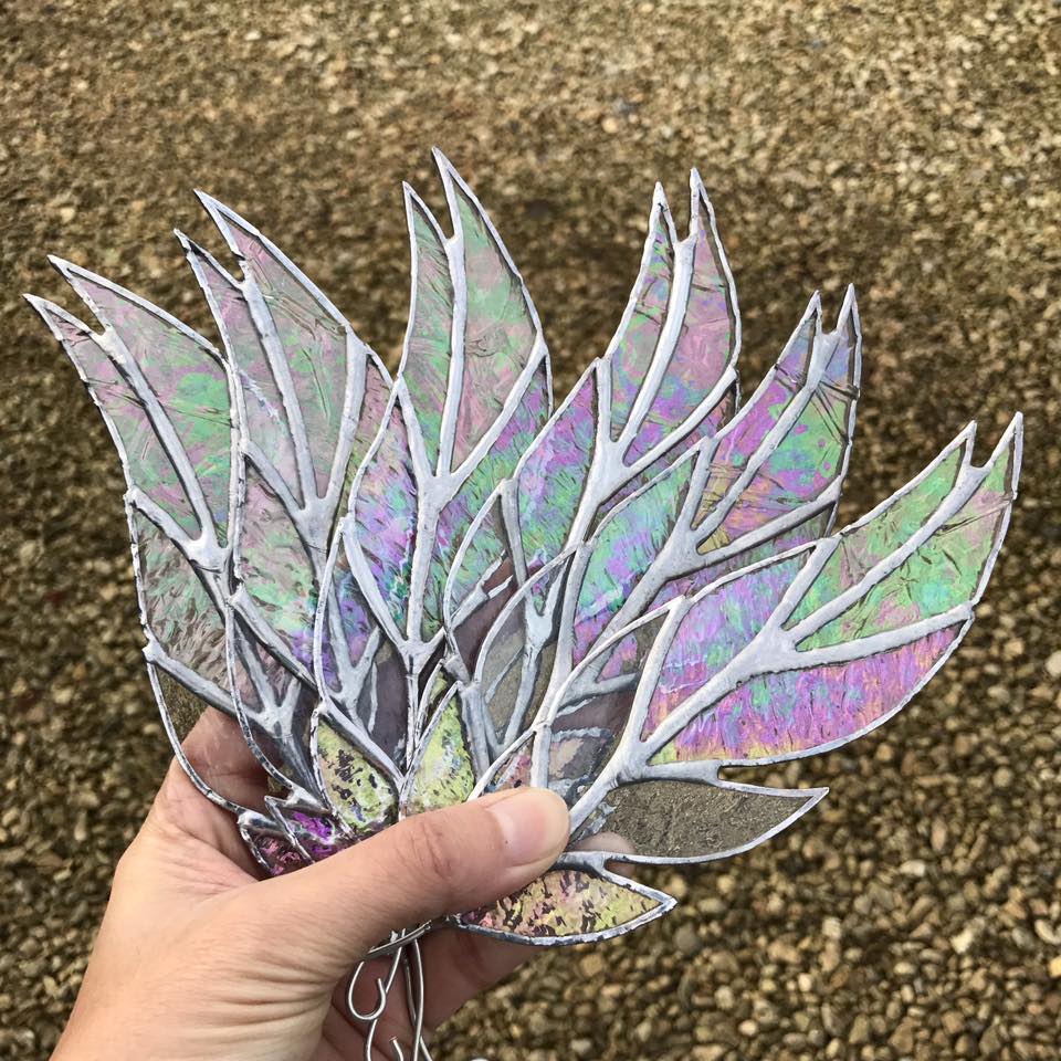 Oh my!  Look at these feathers! by <a href="/Glassworks_GG/">Glassworks</a> facebook.com/stainedglasswo…