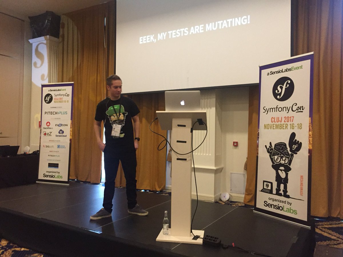 _srknyldz's tweet photo. Are your unit tests really good? Check with Mutation Testing talk by Lander Vanderstraeten, at track PHP #symfonycon https://t.co/1LVEAo7Hbf