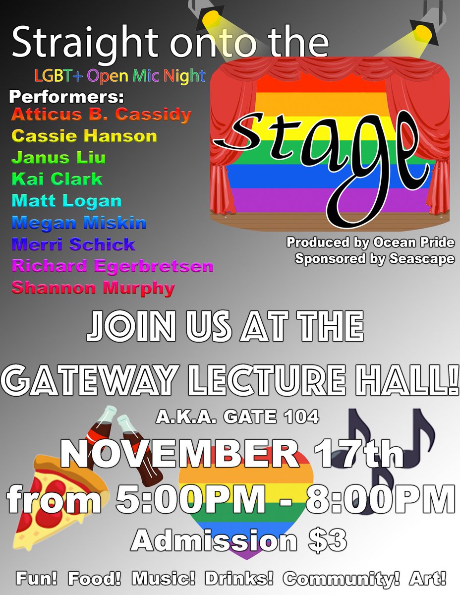 OCC_Pride's tweet photo. Come on an join us!!! #LGBTOpenMicNight #OCC #OceanCountyCollege #KeanOcean https://t.co/H6w0LbuEeY