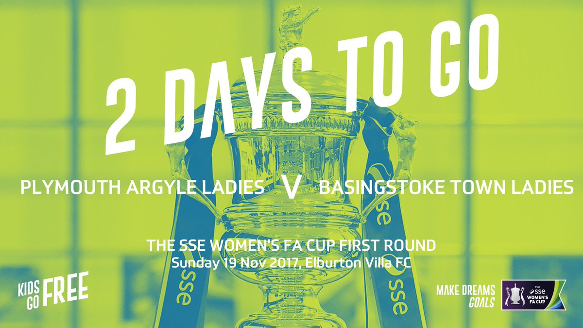 ArgyleWFC's tweet photo. Sunday is FA Cup Day. 1pm kick off at Elburton... Argyle Ladies v  Basingstoke Town. KIDS GO FREE #bethere https://t.co/OpMwULH4Gr