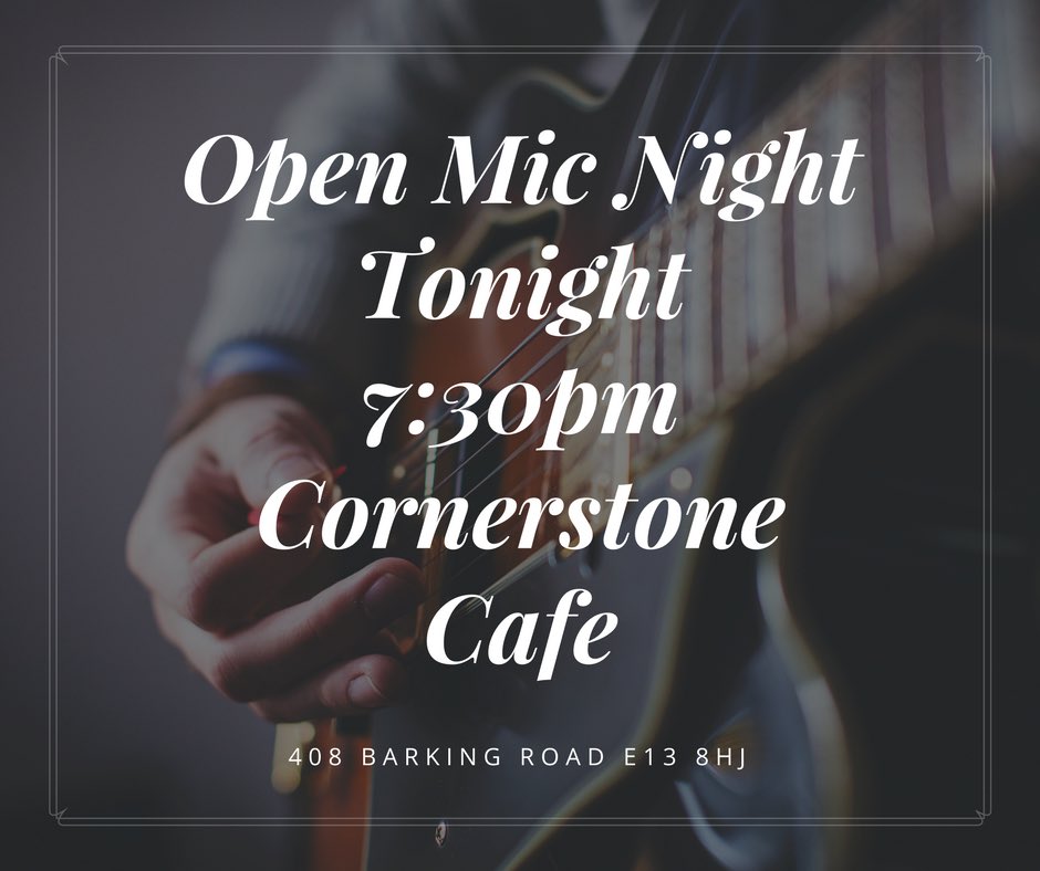 edenplaistow's tweet photo. Come along for an evening of music, comedy, poetry and more. 7:30pm @CornerstoneCaf https://t.co/7M3QdthN3j