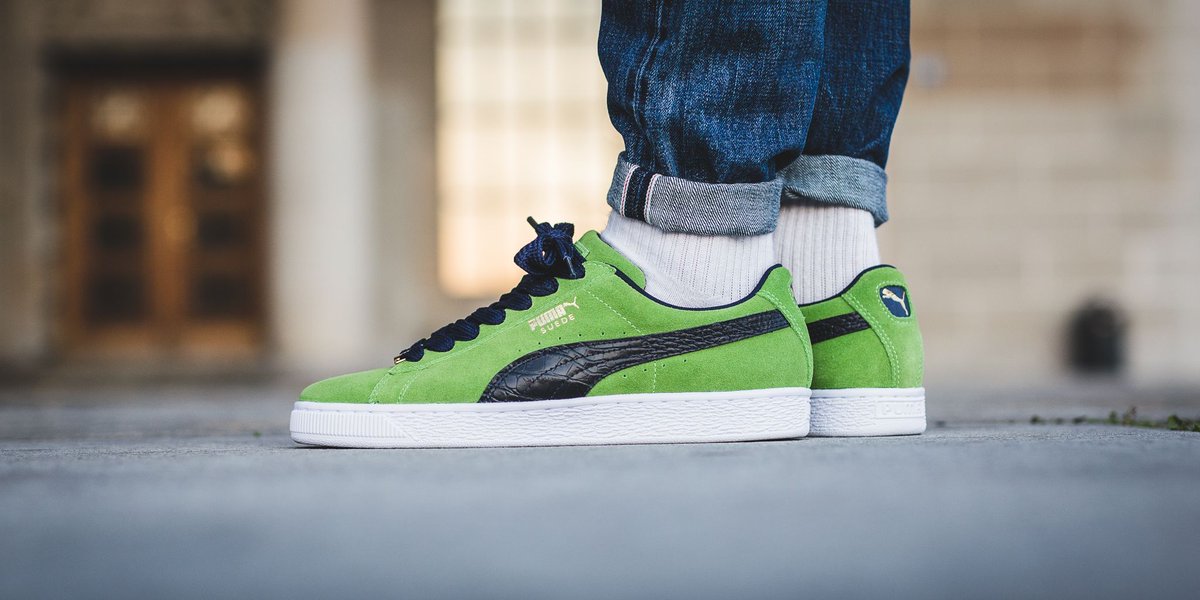 puma suede forest green