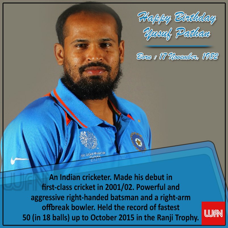 Wish you a very happy birthday Yusuf Pathan  