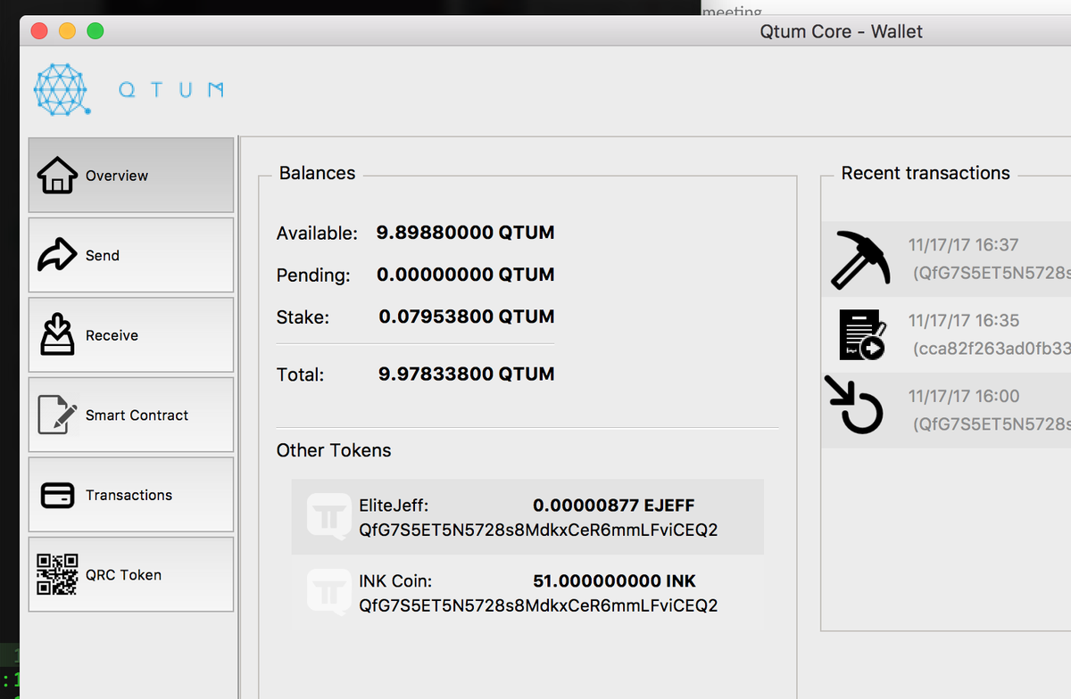 jgarzik's tweet photo. New tokens released on @QtumOfficial -- $INK from @inklabsfound and $EJEFF - Elite Jeff token - only 888 tokens on the #UTXO Qtum system. https://t.co/VVAHom2QIL
