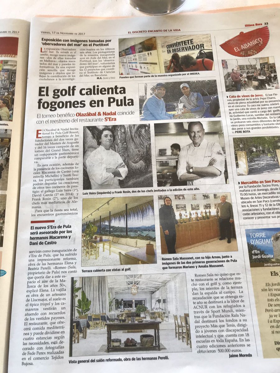 <a href="/UHmallorca/">Ultima Hora Mallorca</a>  
El #golf calienta fogones <a href="/PulaGolf/">Pula Golf Resort</a> #olazabalnadalinvitational #charity #event <a href="/RafaelNadal/">Rafa Nadal</a> &amp; #ollie