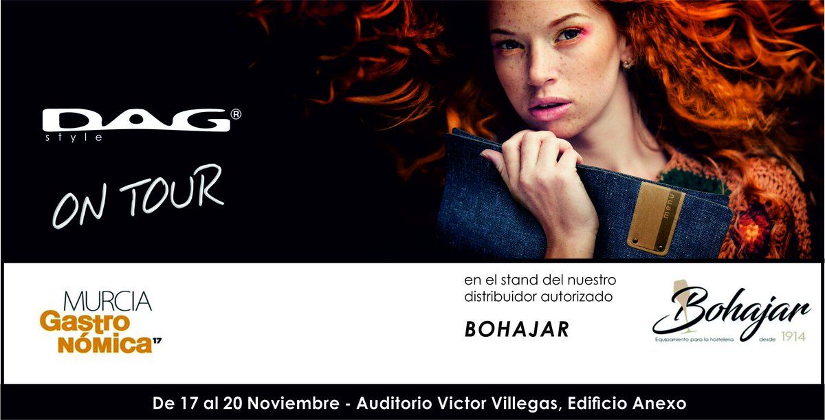 DAGStyle's tweet photo. Empieza mañana @murgastronomica , el congreso gastronómico de la región de Murcia. Nosotros también estaremos presentes en el stand de nuestro distribuidor Bohajar. https://t.co/5M4FqIhwia