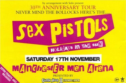 sexpistols's tweet photo. This day in Sex Pistols history... November 17th 2007. The Sex Pistols play to over 18,000 people at a sold-out M.E.N Arena. https://t.co/FrV72FKQyr