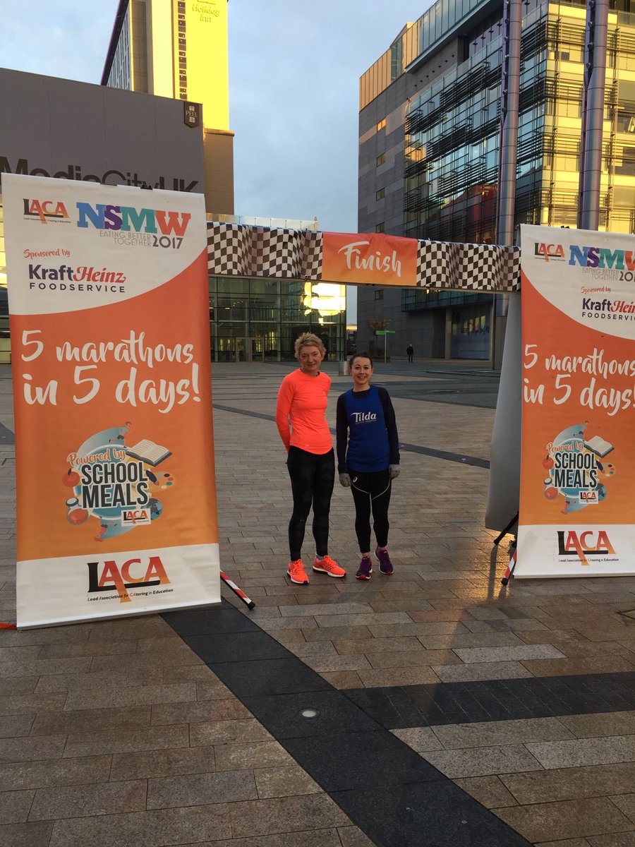Karen and <a href="/JessCoulson90/">Jessica Piasecki</a> ‘hanging out at the finish line’.... <a href="/TildaChef/">Tilda Chef</a> <a href="/KraftHeinzFSUK/">KraftHeinz for Chefs</a> <a href="/EDUcateringmag/">EDUcatering</a> @CSCMag <a href="/LACA_UK/">The School Food People</a>