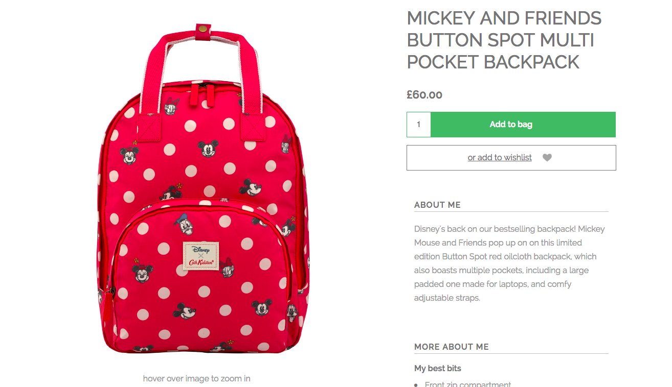 button spot multi pocket backpack