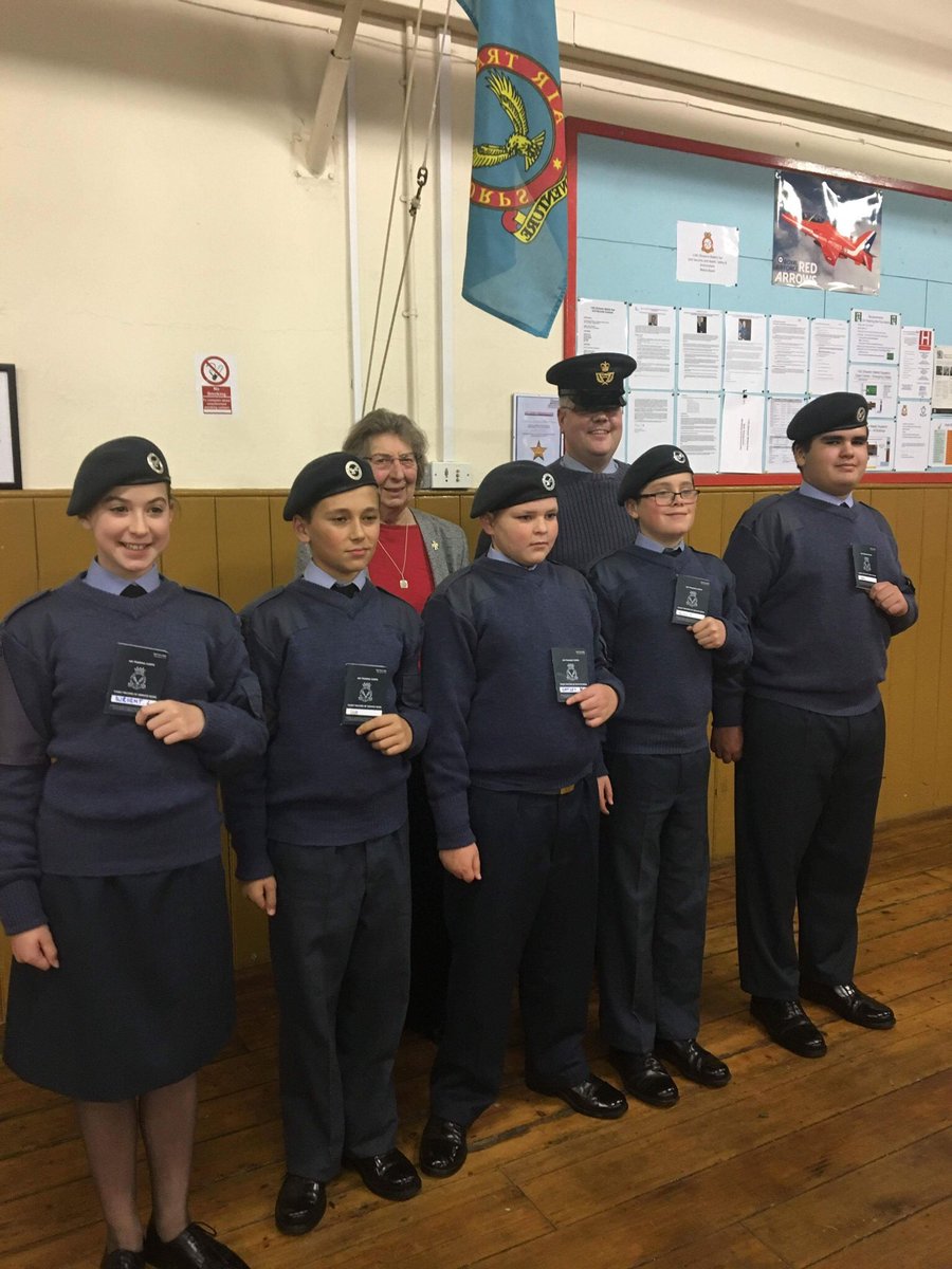 Last night we welcomed 5 of the newest members of the Squadron into the ranks as fully fledged cadets following enrolments by Sister Anne.