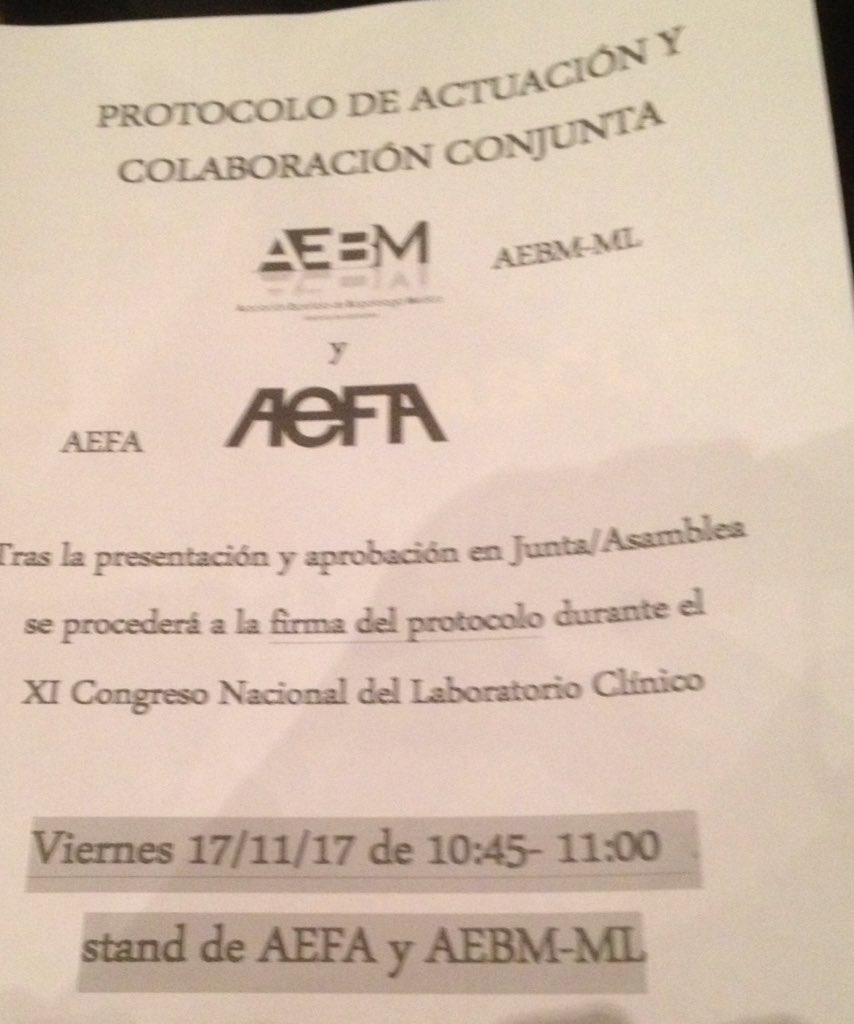 SantiagoPM50's tweet photo. #labclin2017
Firmamos en unos minutos https://t.co/up04XB6nu9