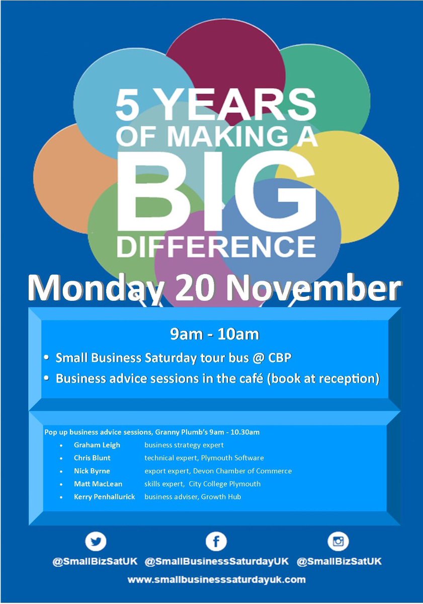 PlymBizCentres's tweet photo. #CityBusinessPark #SmallBusinessSaturday #BusinessBus coming to us on #Monday20Nov book in with an advisor or pop up to meet the guys 9am https://t.co/zb55QYtovL