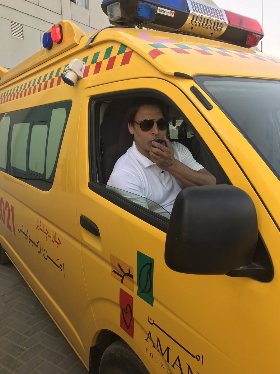 shoaib100mph's tweet photo. Yes ,i took a spin in this @Aman_Foundation Ambulance  and was thoroughly impressed .
#ShoaibAkhtar #AmanExpress #ShabiKiArmy https://t.co/HPuQnKdyEx