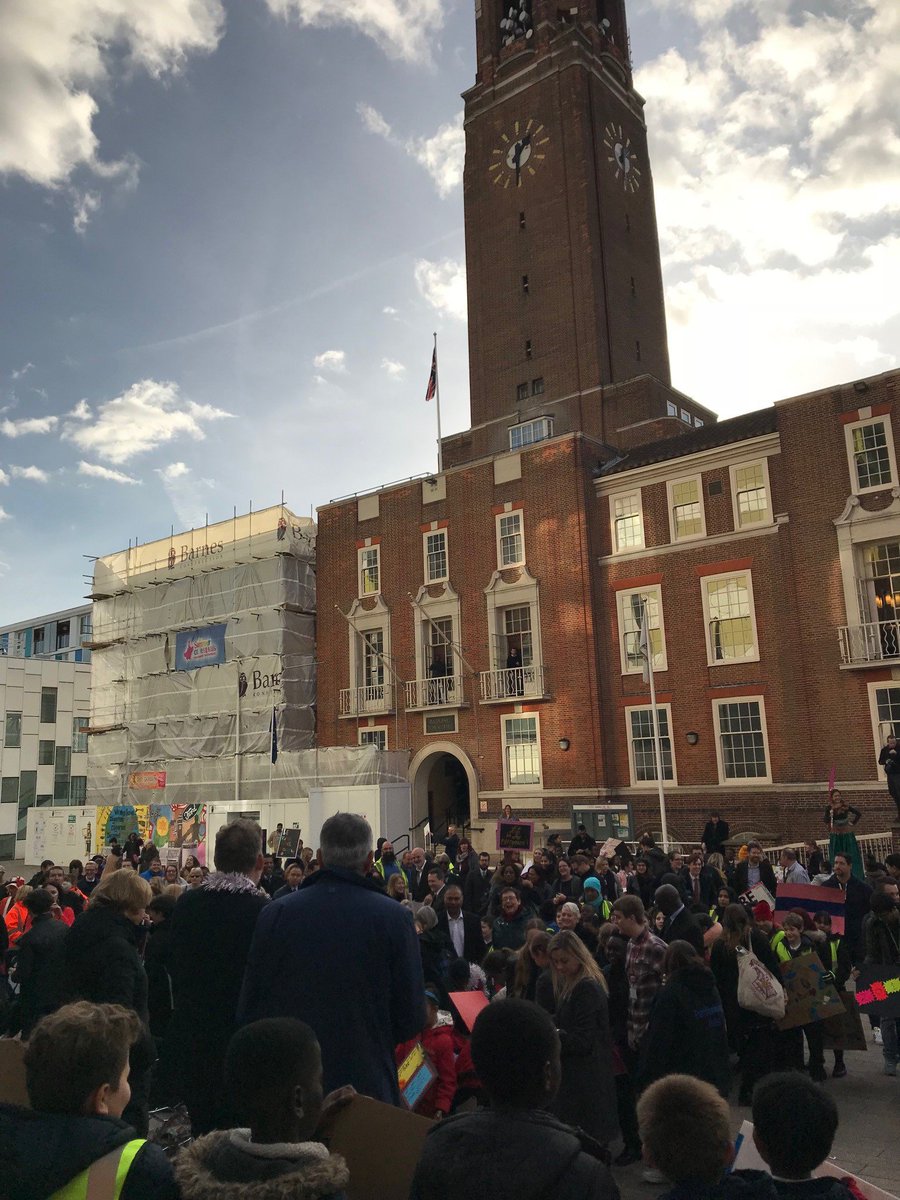 CllrDRodwell's tweet photo. Fantastic support for our official Barking & Dagenham #BoroughofCulture Launch today - massive turnout. Great support from schools across the borough supporting #BackBD - u won’t see a better conga line anywhere else! Great dancers from @studio3arts too, looking for a new member? https://t.co/Hi9RJ3z5DG