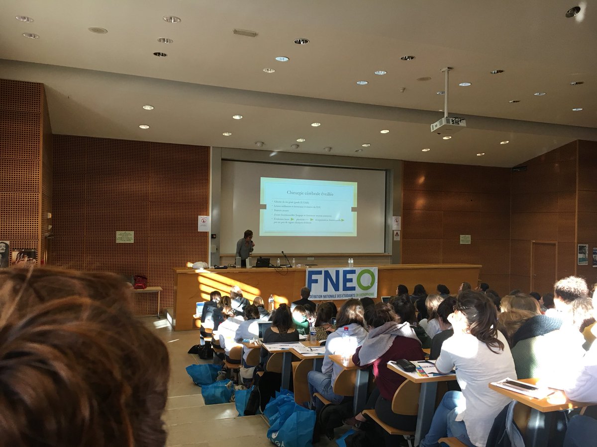 BastienGrandon's tweet photo. Présentation du rôle de l’orthophoniste en chirurgie cérébrale éveillée par Mme Sylvie Moritz-Gasser au #CongresFNEO @La_FNEO @UNAEE https://t.co/IyITX9bKdf