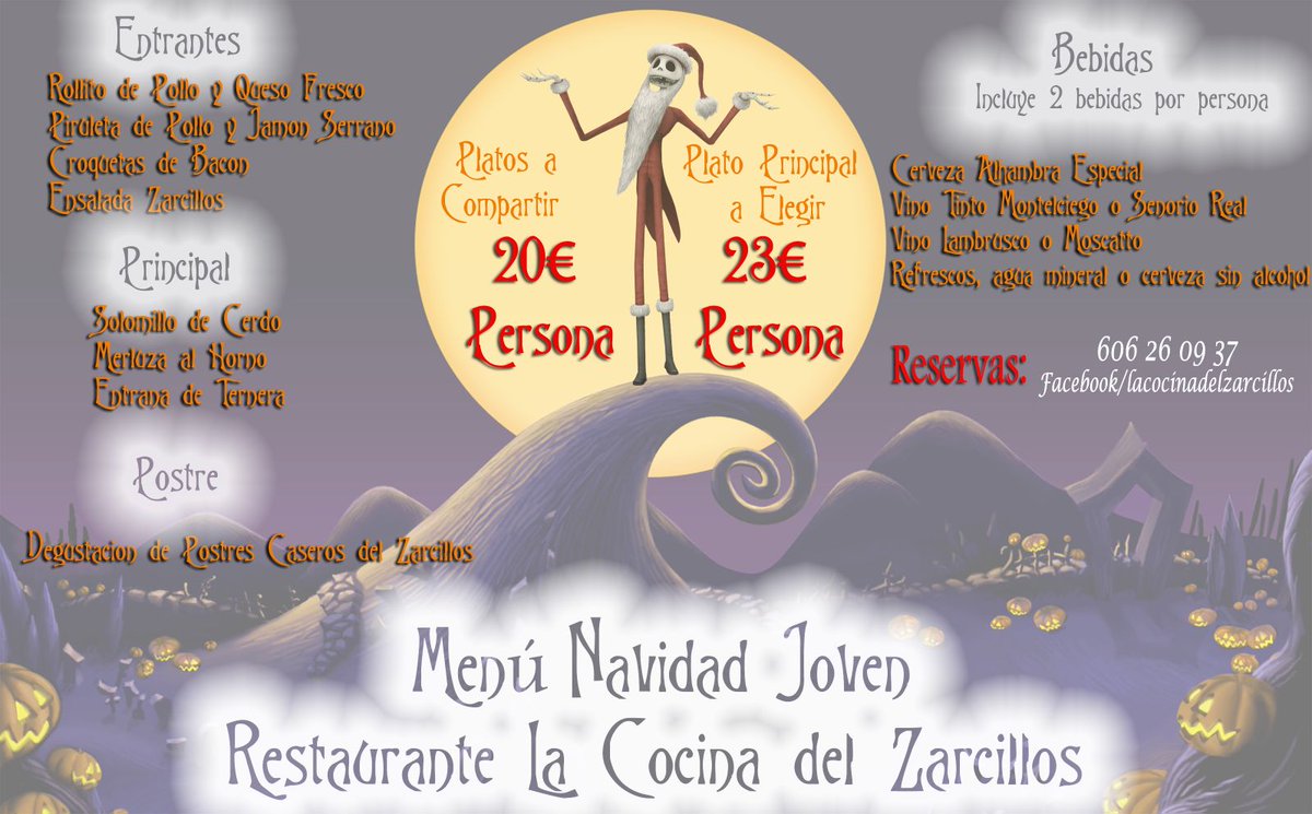 Menús navideños, no vemos en el Zarcillos!!!!