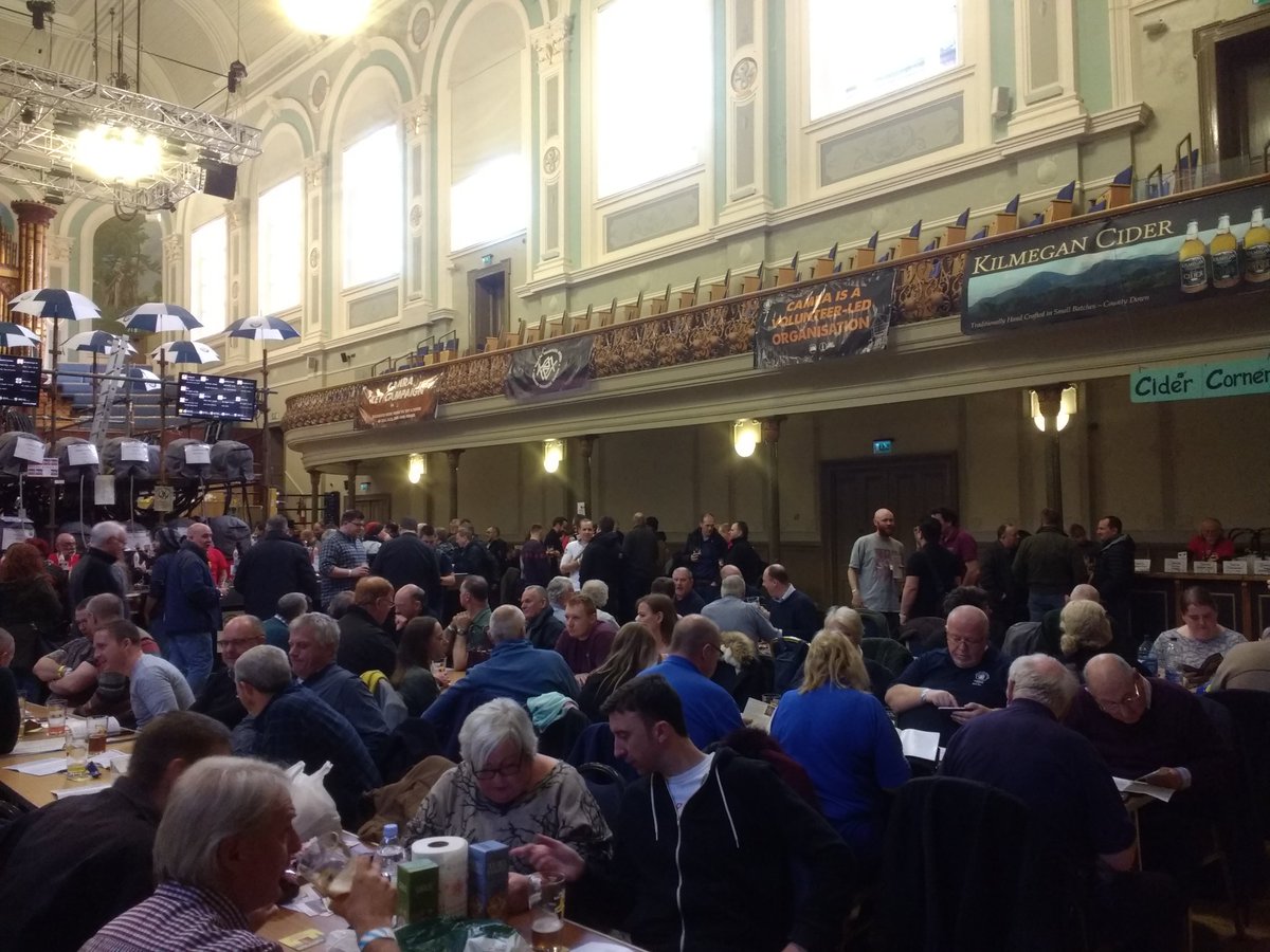 KilmeganCider's tweet photo. @belfastbeerfest @KilmeganCider @TemptedCider @TobysCider @MacIvorsCider 
Crowds starting to gather. Looks like a great day in store. https://t.co/vot2N1ULT2