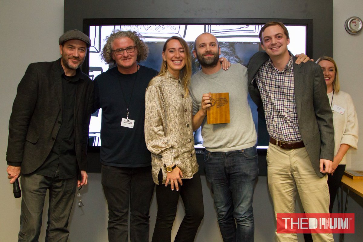 TMWagency's tweet photo. Jeff, Kath and Ben collecting the Chairman's award for #Lynx #meninprogress at @TheDrum's marketing can change the world awards last night https://t.co/PMPvf1mRw3