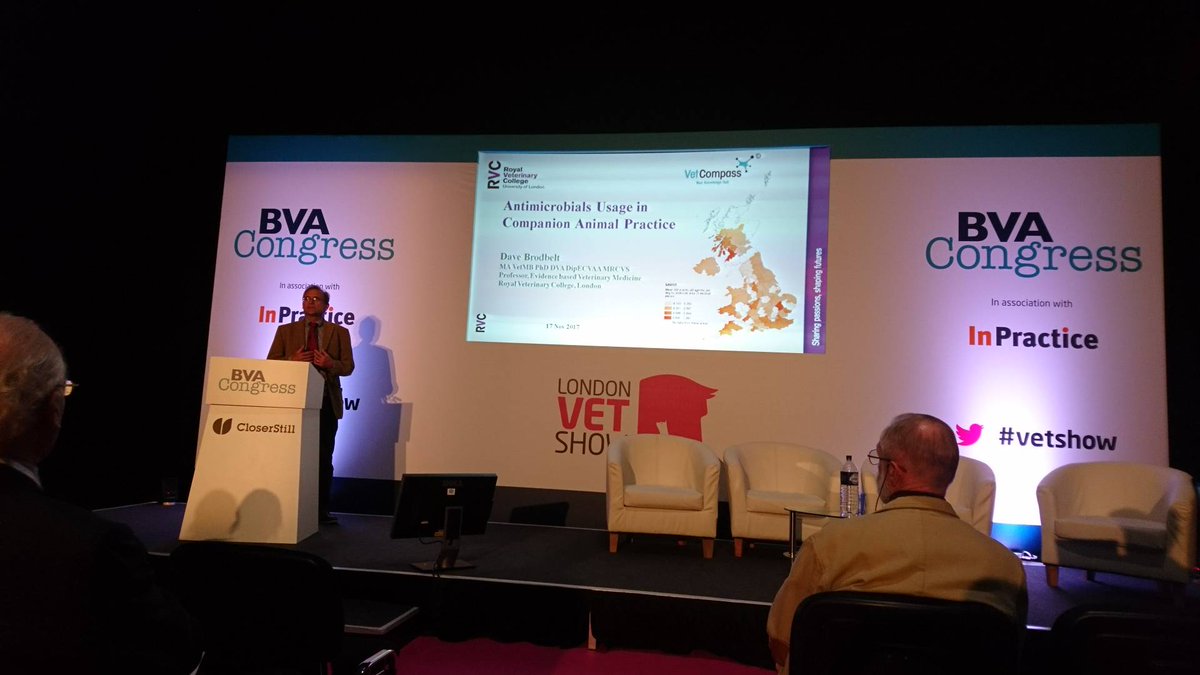 BritishVets's tweet photo. Interesting #VetCompass data shows high penicillin-type #antibiotic use in #dogs & penicillin-type and cephalosporins use in #cats. Understanding what drives prescriptions key to making changes going Dr David Brodbelt @RoyalVetCollege #bvacongress #AMRinFocus #WAAW2017 https://t.co/MDN4UMB2UW