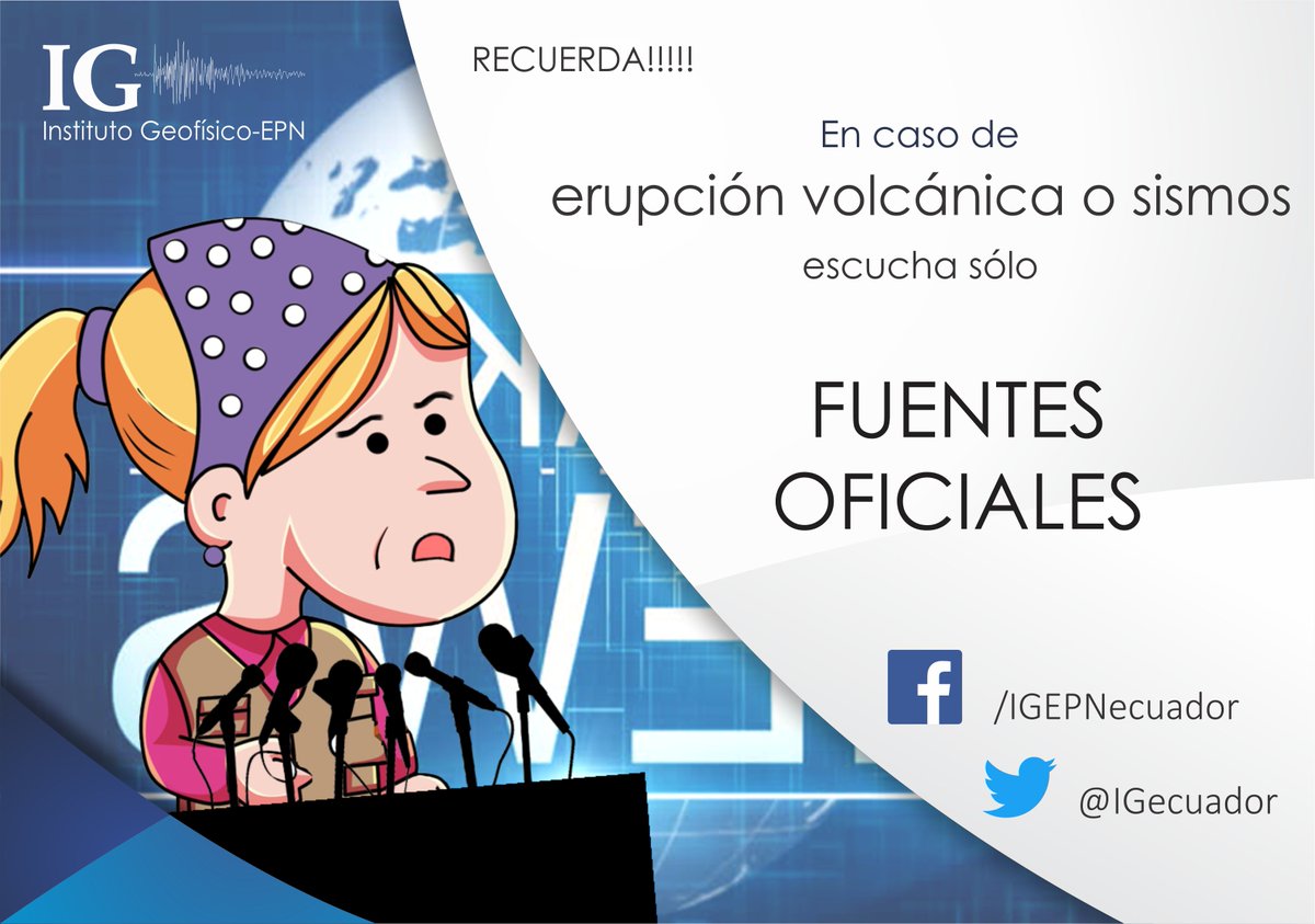 IGecuador's tweet photo. #SISMO En caso de sismo recuerda que debes remitirte solamente a las fuentes oficiales. https://t.co/B4XipQoCmv