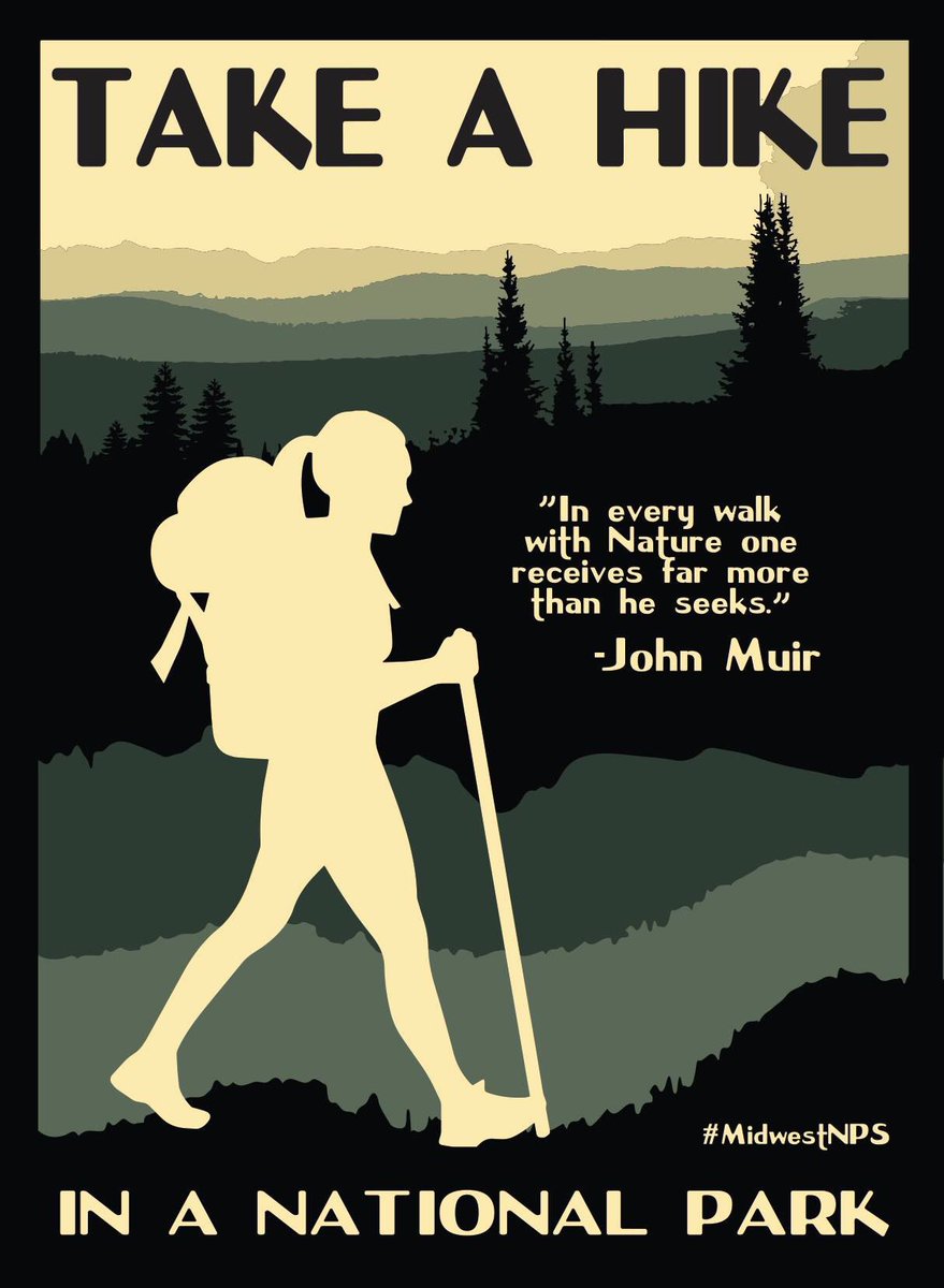 MidwestNPS's tweet photo. Take a hike in a park! Across the nation, miles of trails provide opportunities for all!
#NationalTakeAHikeDay #MidwestNPS @NatlParkService https://t.co/01B69e4Zya