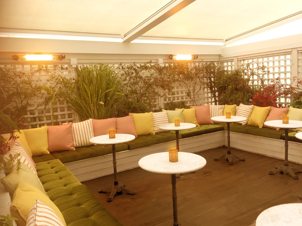 Our roof terrace will be entertaining a private party tonight from 7.30pm-8.30pm and also from 9pm on Saturday. All other times the terrace is available for drinks and food. You can hire our fully enclosed and heated terrace for private functions for £150.