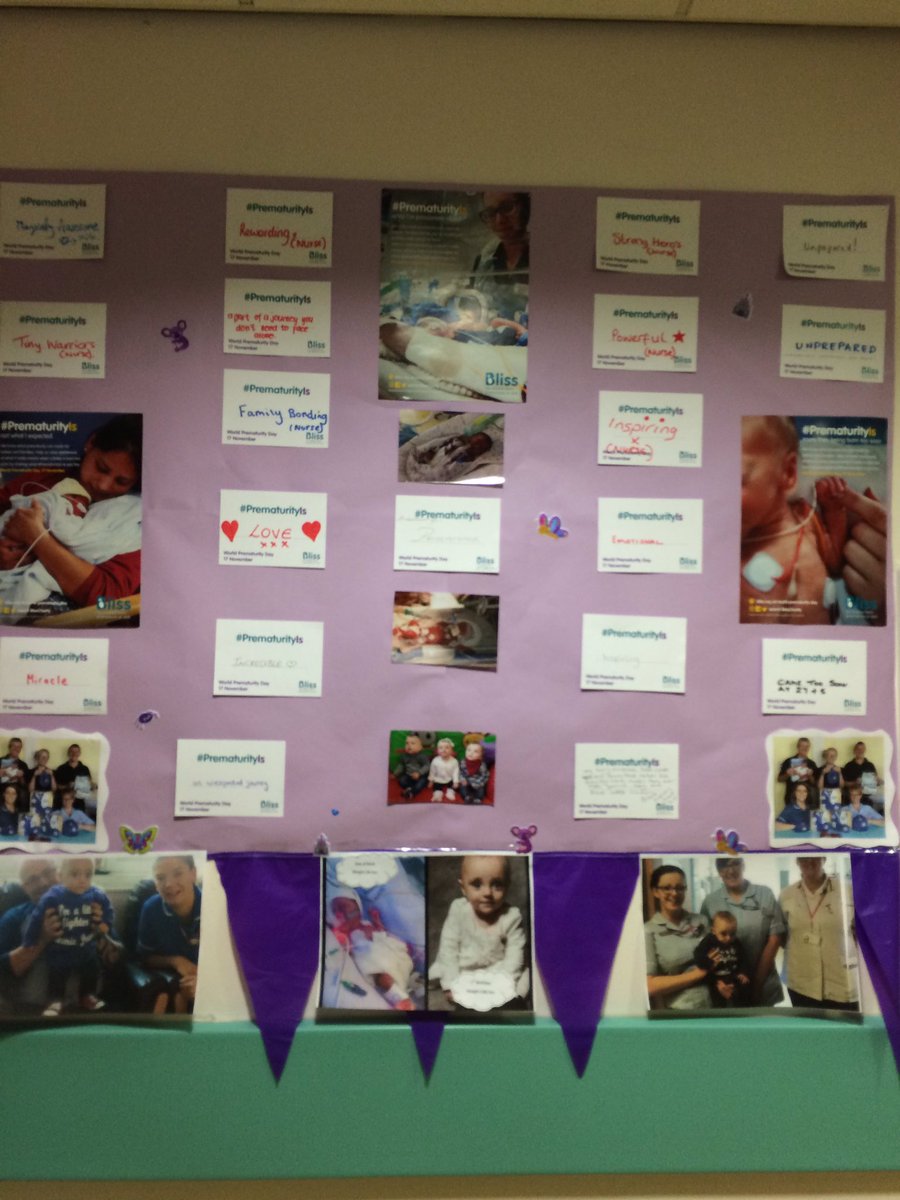 We've been out visiting neonatal units across the UK today. Lovely to see everyone getting involved in #WorldPrematurityDay 💜💙💜
