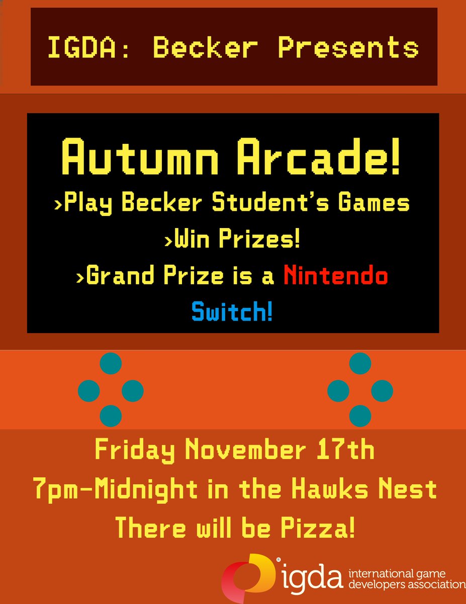 BeckerCASL's tweet photo. Come to the Hawk's nest tonight at 7p for a night of video games, food, and prizes. It sure looks like it's going to be a good time! https://t.co/IyHZiPMztU