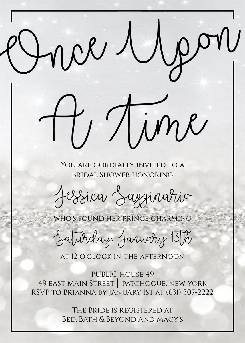 #OnceUponATime never goes out of style! That's why we're in love with fairy tale themed shower invitation. And we <3 the font choice Brianna S. chose for her sister's invite. ow.ly/FjEy30eDw4Q