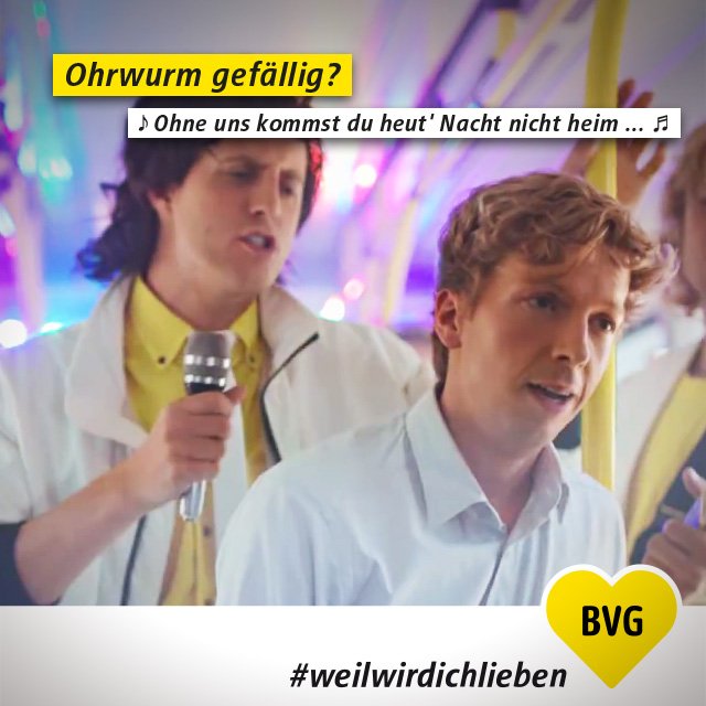 BVG_Kampagne's tweet photo. I bims – der Hit der Woche! https://t.co/5asvzK3pwo