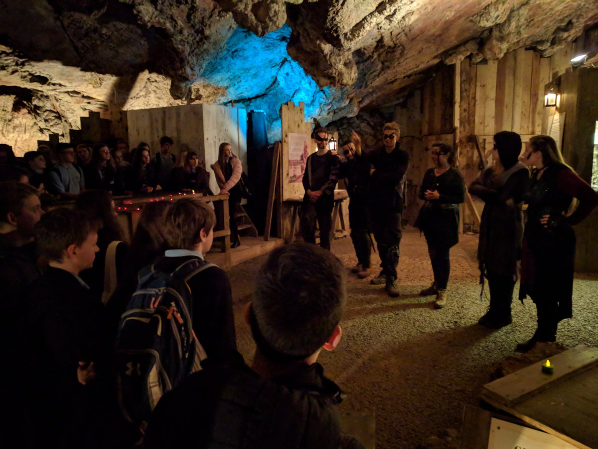 Glanville_TEAM's tweet photo. Year 10 students had an amazing time at @Kents_Cavern watching Macbeth in the cave today. Amazing performance and a great Q and A to finish. #bestfriday @praisesaltash https://t.co/hVED1qzZ0G