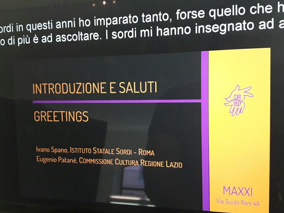 CINEDEAF's tweet photo. La tavola rotonda #ScreeningSignLanguage #Cinedeaf2017 #CD17 è iniziata! Ci trovate in diretta su instagram https://t.co/udwTSSjMJE