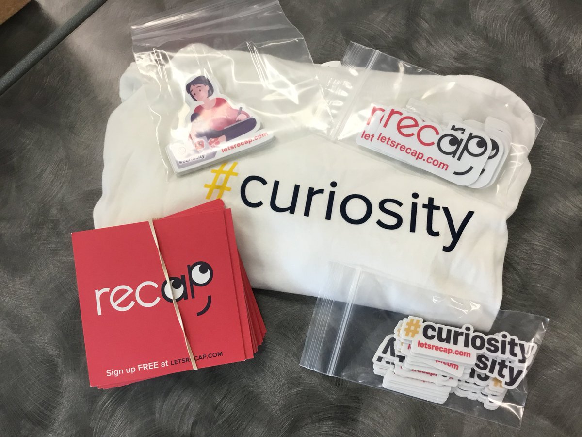 SMILELearning's tweet photo. Thanks @RecapThat for the awesome swag to give away at #NYSCATE17 #appsABC workshop on Sunday! https://t.co/4ed4SAyWXz