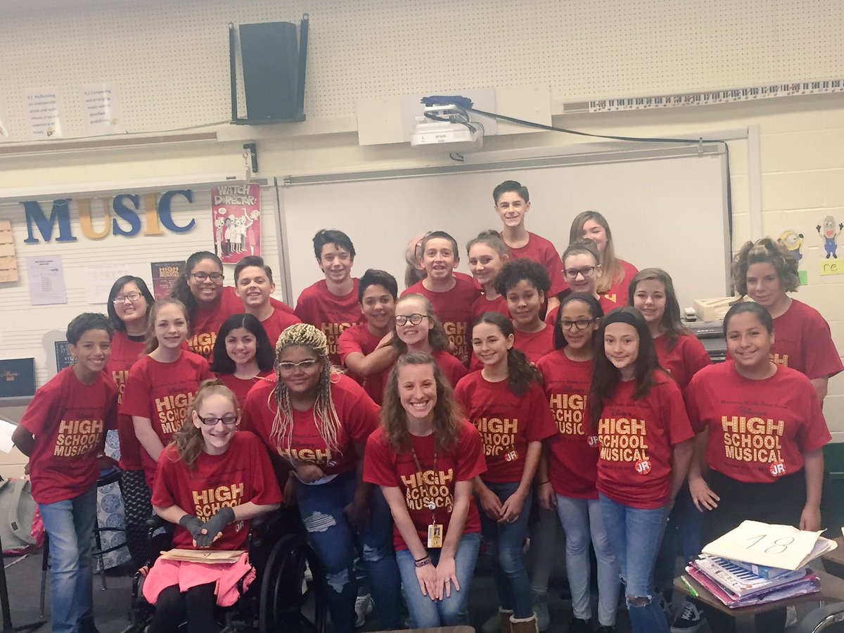 erikabazinga's tweet photo. Come see High School Musical Jr. at MMS tonight @ 7PM or tomorrow @ 1:30 PM and 7 PM. You won't be disappointed! These kids &amp; many more who aren't in the picture have worked so hard since August! 🏀🎭🎬 @muhlsd @JefferyEbert @DrUlsh https://t.co/mg4LSjHGwK