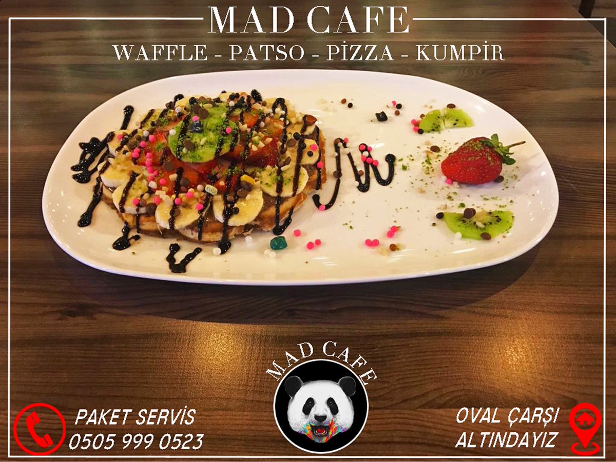 Tweeti RT’leyene Waffle var. @madcafebistro farkı ile bu tweeti RT’leyen takipçilerimizden şanslı olan birisi iki kişilik Tabak Waffle ve yanında Portakal Suyu kazanıyor. Hala denemediyseniz uğramanızı tavsiye ederiz 😊👍🏻✊🏻