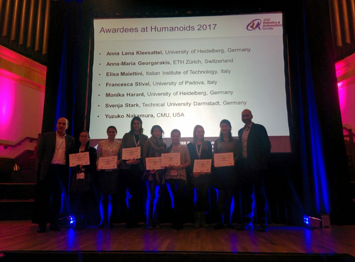 humanoids2017's tweet photo. Congratulations to the #WomenInRobotics awarded with the Kanako Miura travel grant https://t.co/fA1Utx3wjO