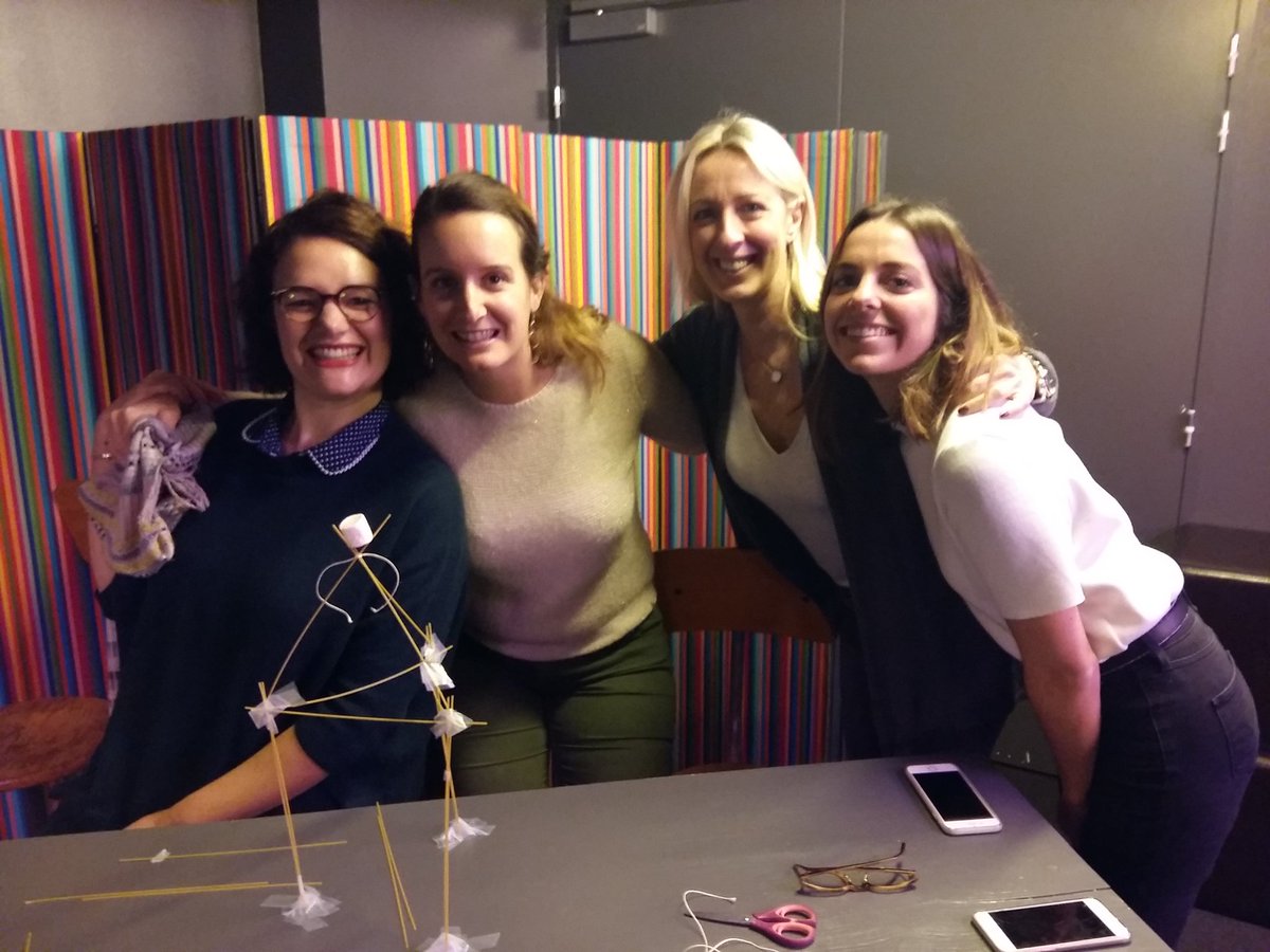 hopalumni's tweet photo. And the winners are: charlène, Julie, Delphine & Laura #HopGlobalPR @HOPSCOTCHgroupe @antoningaunand #marshmallowchallenge https://t.co/xejxsICbUR