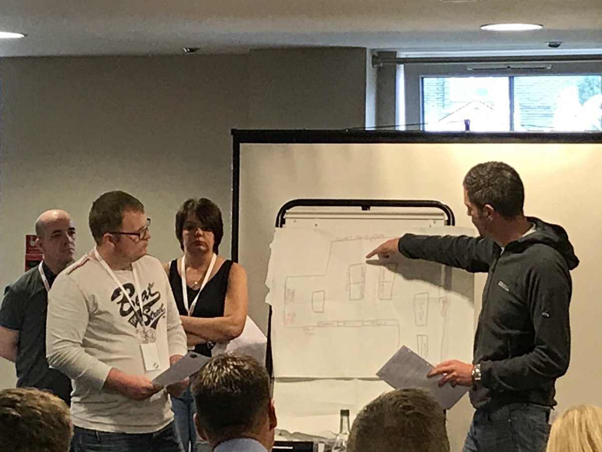 Second team, MEALS NO WHEELS, completing their final presentation in the style of the BBC news. Well done team 👍🏻 #inspire2017 @TAP_Halls <a href="/ApplebyAcademy/">The Academy</a> <a href="/TheAcademy_NI/">The Academy</a>