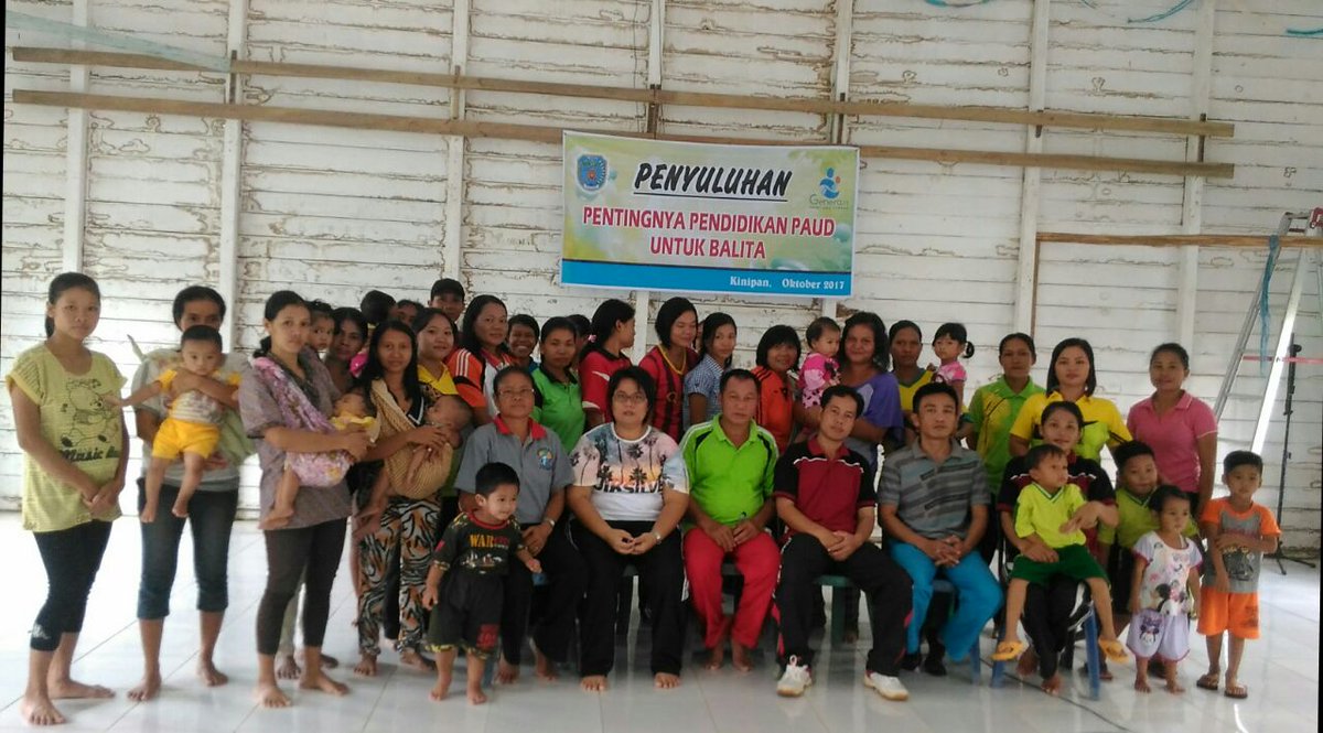 Penyuluhan tentang pendidikan dgn sasaran orang tua yg mempunyai anak usia dini di Desa Kinipan Kec Batang Kawa.