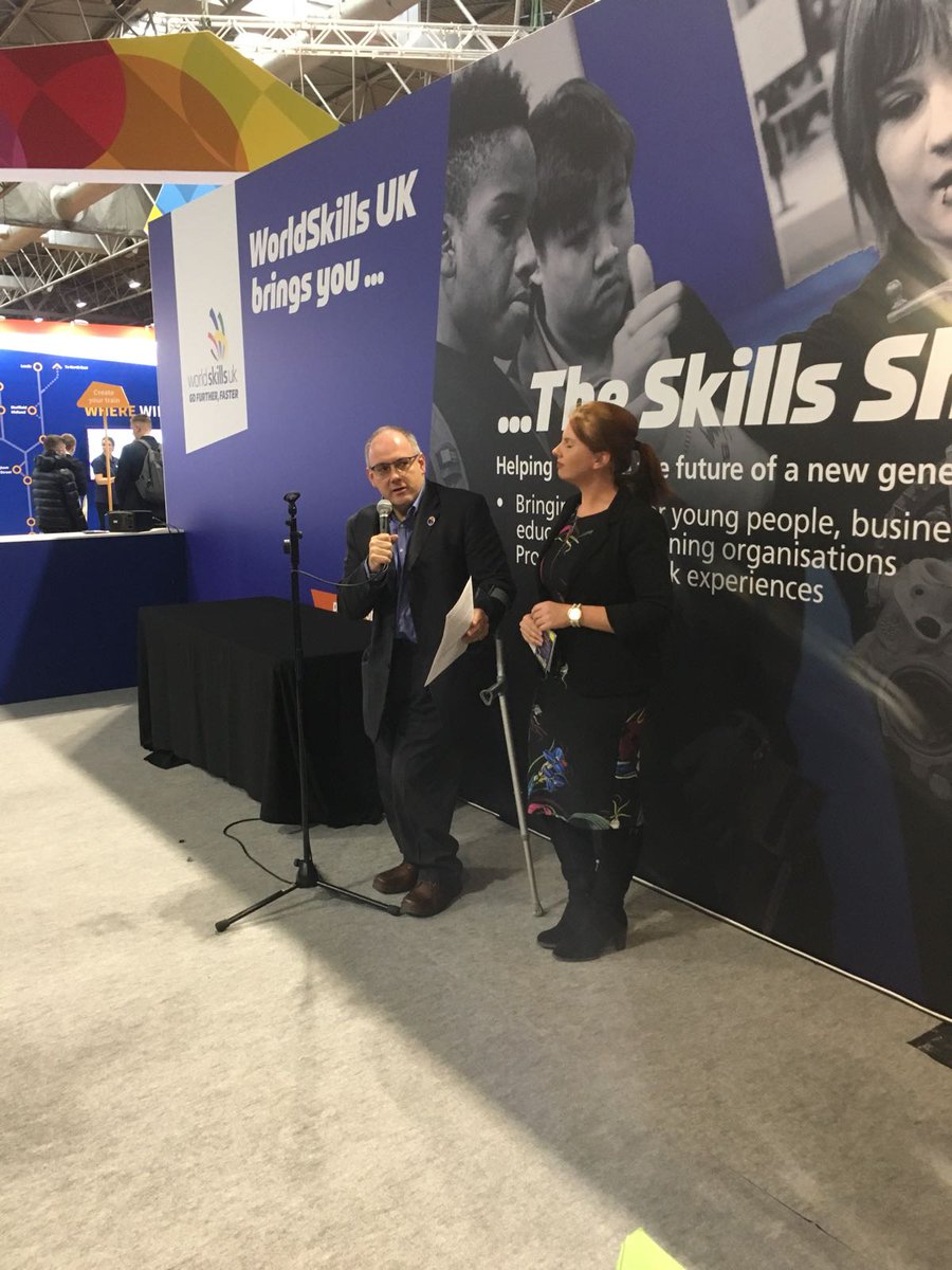 CommonsEd's tweet photo. Yesterday @halfon4harlowMP and Trudy Harrison visited @worldskillsuk #SkillsShow17 to launch our new inquiry into the quality of apprenticeship and skills training. You can find out more about our inquiry and submit evidence here: https://t.co/ntItMH9kFB https://t.co/FOrJIR2jVj