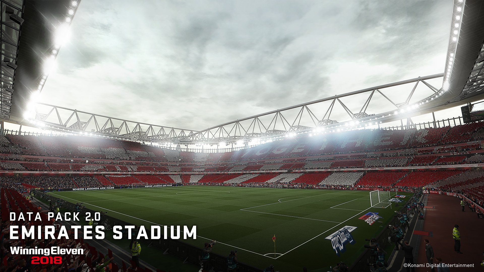 ウイニングイレブン Dp2 0配信 オフィシャルパートナーのアーセナルの エミレーツ スタジアム を追加 ピッチ内や観客席 スタジアム外観まで再現されたスタジアムでの臨場感溢れる試合をお楽しみください ウイイレ T Co Ikxuedjifs
