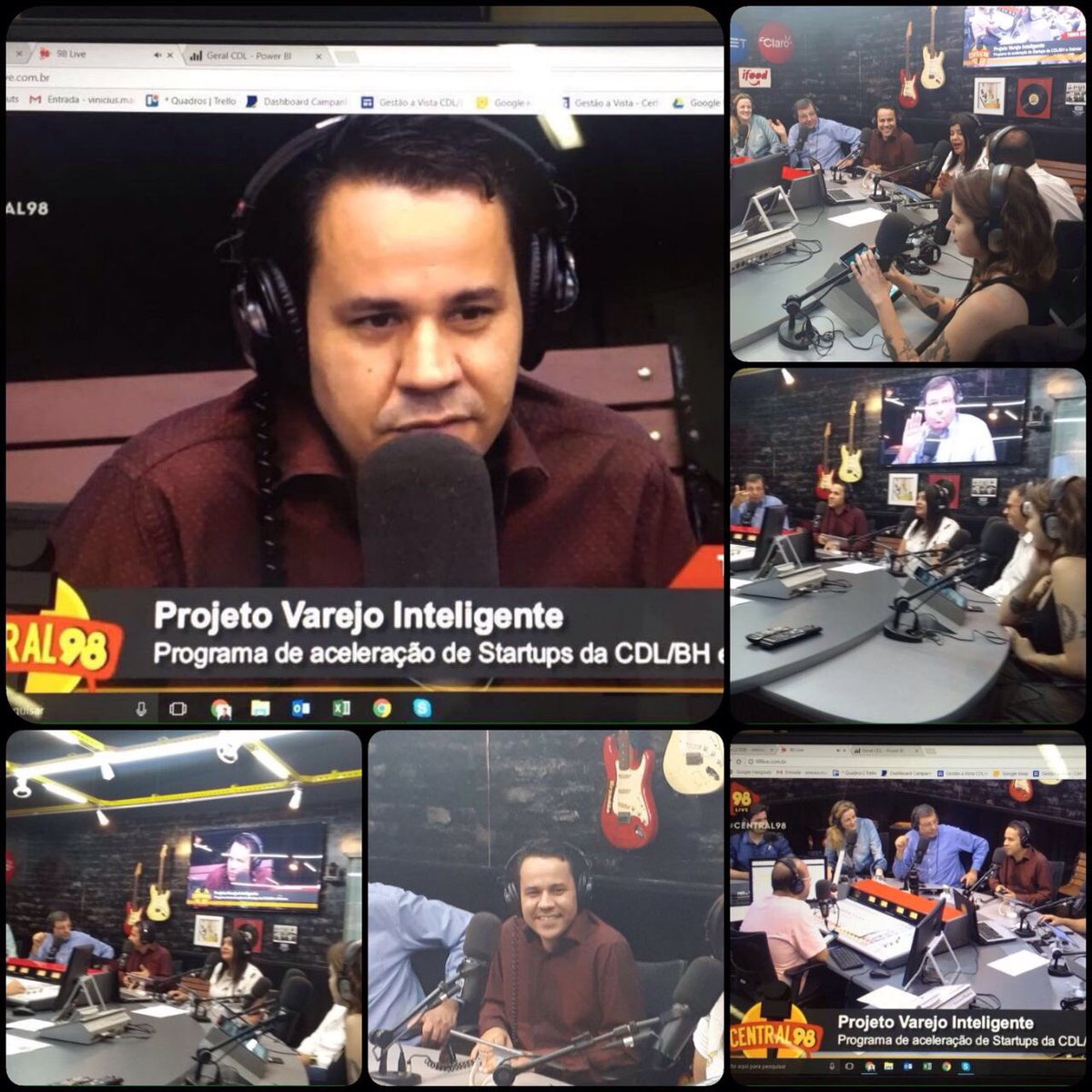 marcelommcosta's tweet photo. Projeto #VarejoInteligente da #CDLBH na @Radio98Oficial levando as 5 #startups selecionadas para a 2º fase. Obrigado ao #Central98 pelo espaço! Fomos muito bem recebidos! https://t.co/JkNd85jFFX