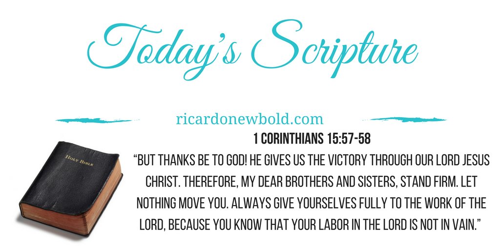 RicardoNewbold's tweet photo. Live the Victorious Life with #TodaysScripture https://t.co/wcBv4RqFdD